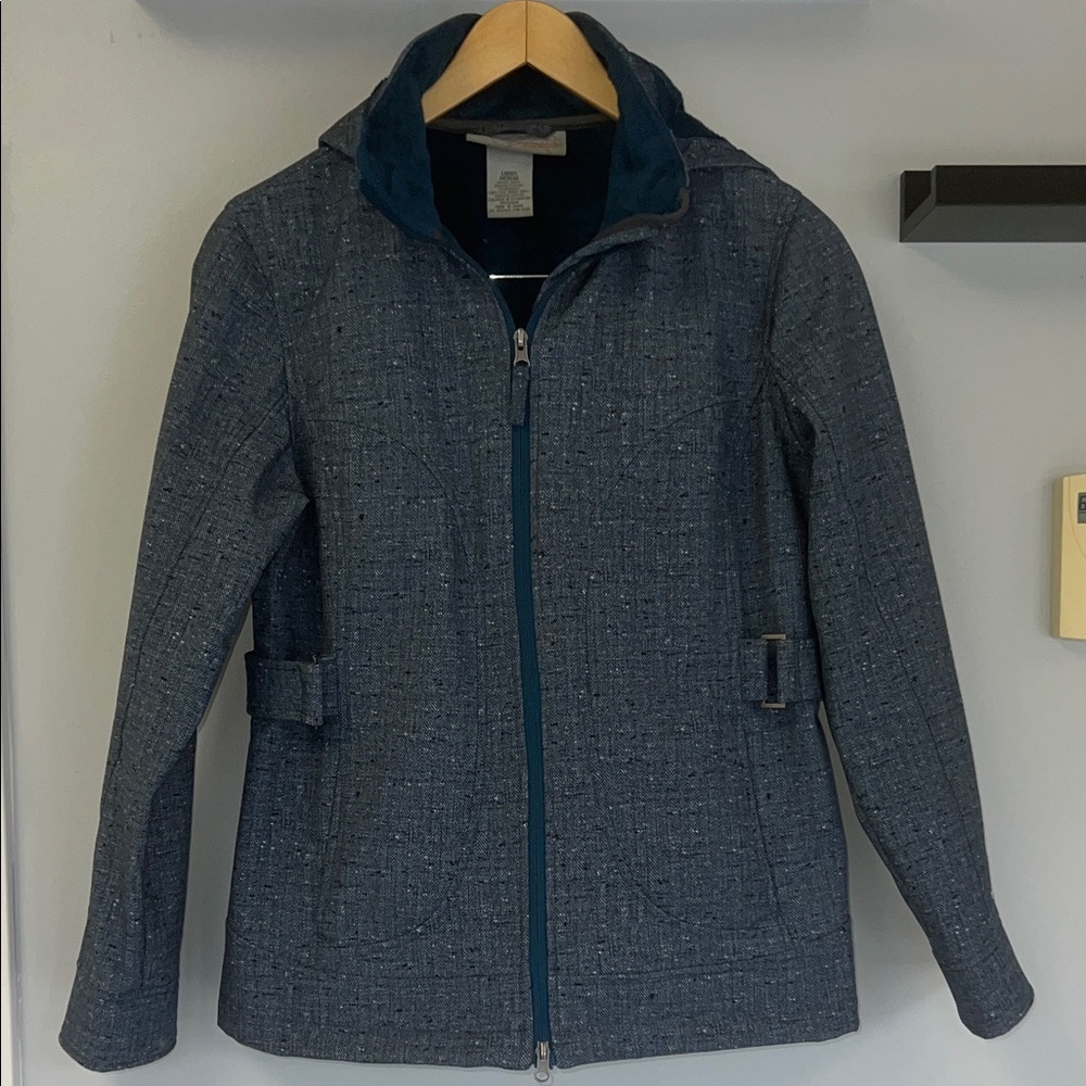 Free Country Blue  Speckled Ladies  Light weight Winter Jacket  Sz M